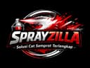 Sprayzilla Samarinda Logo — circular badge with spray can and bold metallic text